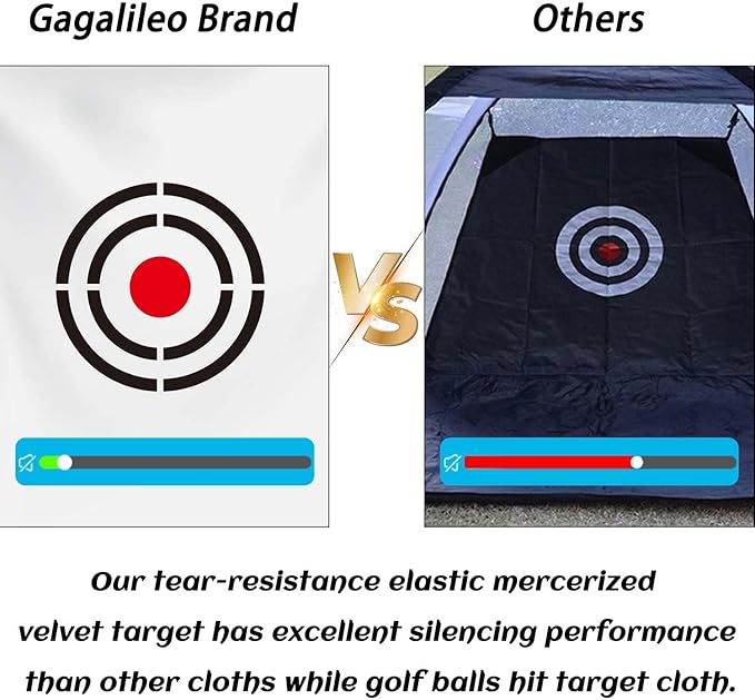 Gagalileo Golf Target Cloth: Protective Net Portable Easy Setup with Ropes Indoor Outdoor Practice All Golfers Training Accuracy for Backyard Garage