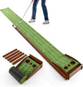 ULTIMATE Indoor/Outdoor Golf Putting Mat, Golf Putting Green w/Automatic Ball Return System, Putter Alignment Guides for Training & Practicing, Golf Practice Equipment for Home & Office (3-Holes)