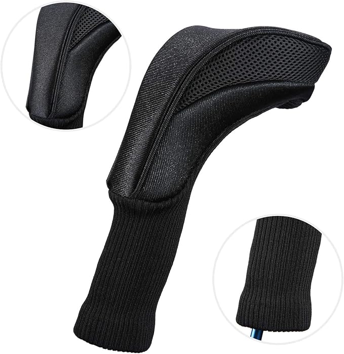 3pcs Nylon Golf Head Covers with Interchangeable Tags, Elastic Self-Fixing Closure, Durable Golf Accessories for Fairway & Driver Clubs