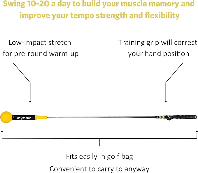 Golf Swing Trainer Aid - Golf Training aid with Grip Trainer Training Equipment, Power Flex Swing Training aid for Strength,Balance, and Tempo Swing Speed Trainer