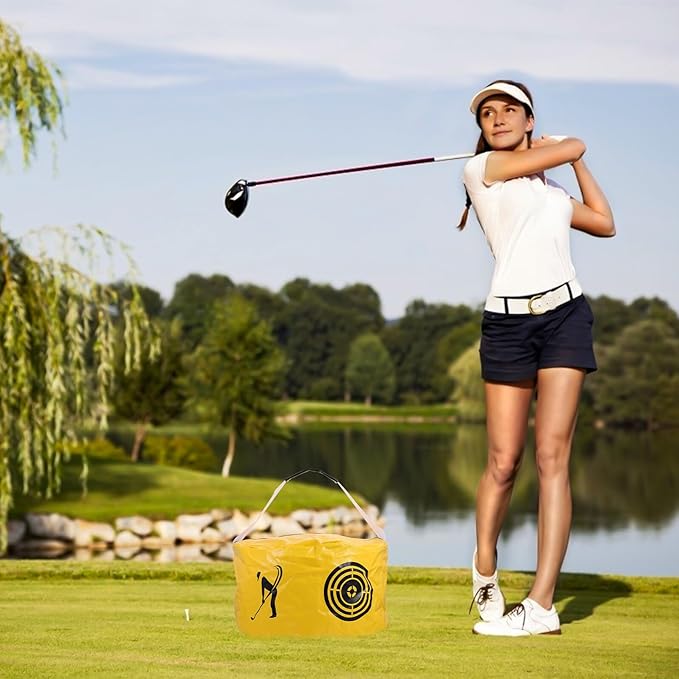 Golf Swing Training Practice Bag for Indoor Strength Accuracy Improvement Portable Hitting Aid for Posture Correction and Solid Contact