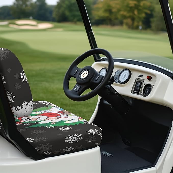 Fashion Print Golf Cart Seat Covers 2 Passenger Golf Cart Backrest Cover Golf Cart Seat Towel Gift for Friends