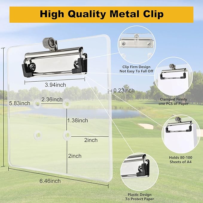 Golf Cart Scorecard Holder with Pen Holder on Golf Cart Steering Wheel for EZGO Club Car Yamaha Golf Carts（Note Do Not Include Golf Cart Steering Wheel