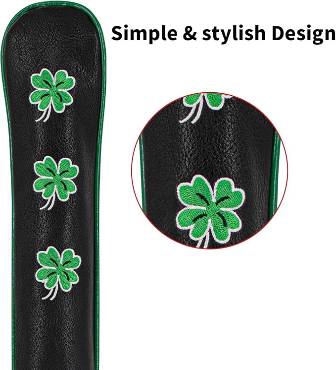 Golf Alignment Stick Cover Premium Leather Perfect Cover for Alignment Sticks Classic Blank Direction Rod Design Alignment Sticks Holder Golf Club Protector.