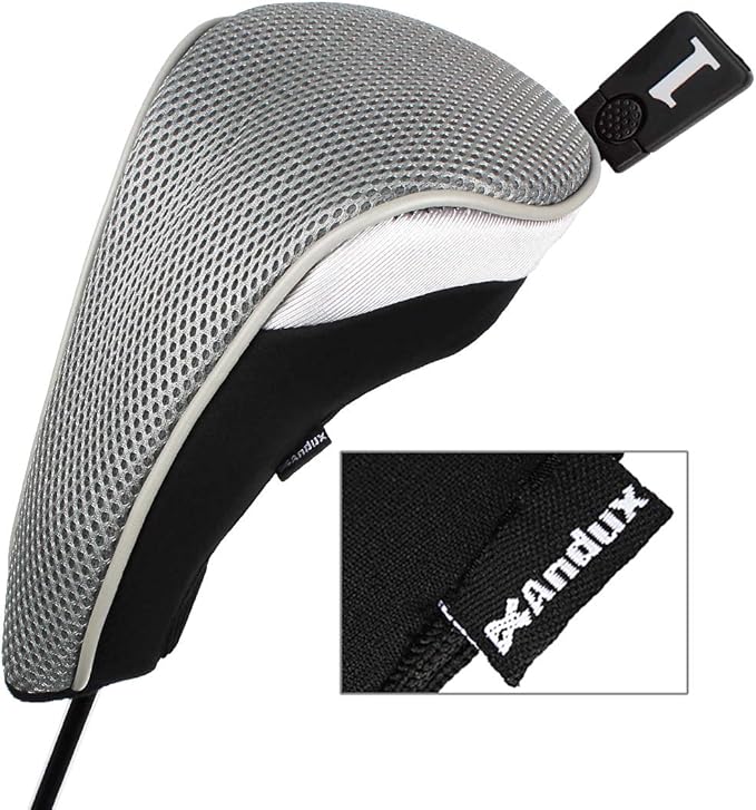 Andux 6pcs/Set Golf Club Head Covers Woods Driver Fairway Hybrid Set (3 Hybrids + 3 Woods)