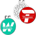 2PCS Custom Golf Ball Marker with Magnetic Hat Clip, 1" Diameter Monogrammed Personalized Golf Ball Markers with Text Quotes Name, Golf Accessories Gift for Men & Women Golf Markers