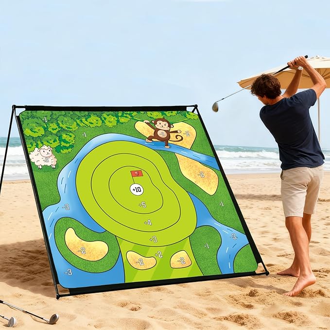 Golf Chipping Practice Game 78" x 78" Indoor Outdoor Games for Adult and Family Golf Training Set
