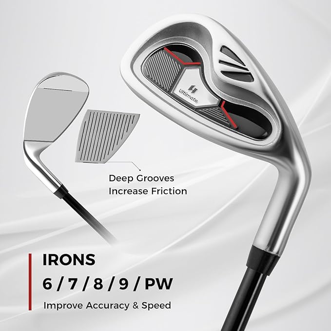 ULTIMATE Women's Complete Golf Club Set, 9/11pcs Right Handed Ladies Golf Clubs Set w/ 460cc Alloy Driver, #3 Fairway Wood, Hybrid, #6/#7/#8/#9/#P Irons & Putter