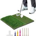 Golf Hitting Mat 24"x16" | 24"x24" Tri-Turf Golf Practice Mat Outdoor Indoor Portable Training Matt Traint Aid Batting Turf Matt for Chipping, Driving and Full Swing Practice