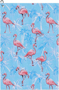Blue Flamingo Golf Towel with Carabiner Clip 24"x16" Funny Ladies Golf Towels for Golf Bags Microfiber Waffle Cute Golfs Rag for Disc Balls Clubs Golfs Accessories for Women Men Mom