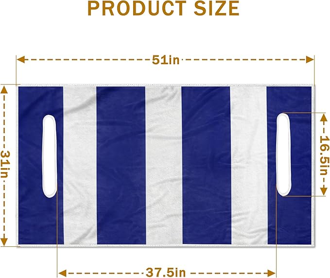 YOKYHOM Golf Cart Seat Covers, Blue Golf Cart Seat Towel Blanket Keeps Seat Comfortable and Clean, 100% Microfiber, 51''x 31'', for EZGO, Yamaha, Club Car and More 2-Seat Golf Carts