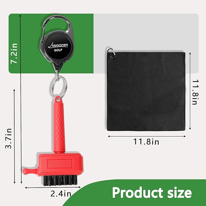 Golf Club Cleaning Kit Durable Mini Size Golf Club Brush and Towel Clean Leaving No Marks Fit for Multiple Situations Golf Club Bag Accessories Golf Gift