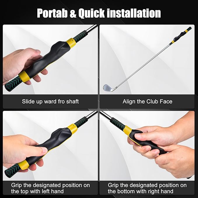 Axioms Golf Grip Trainer,Golf Training Aid for Right Hand & Golf Swing,Improves Grip Strength and Accuracy,Trains Correct Hand Position for Stable Swing,Golf Grip Kit for All Level Golfers