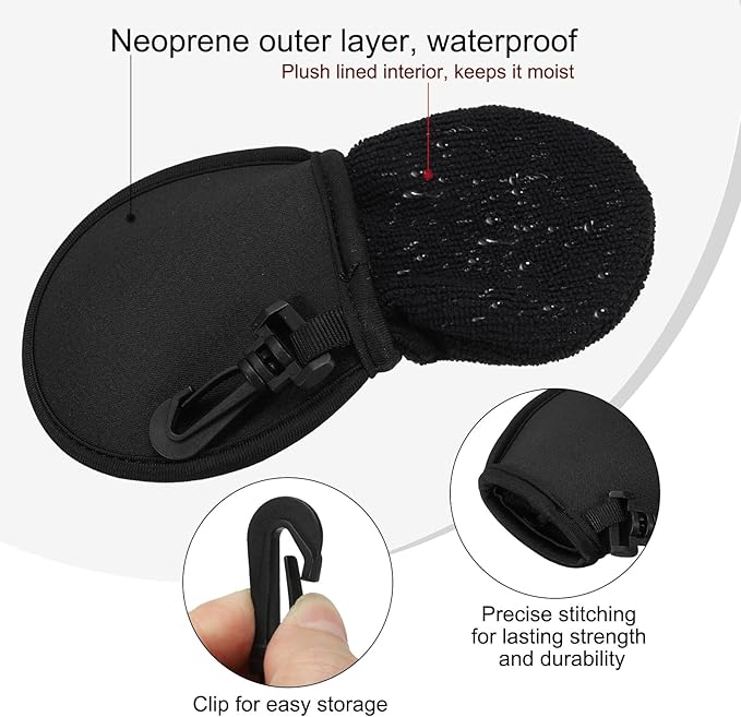 PATIKIL Golf Ball Washer Pouch, Portable Golf Balls Cleaner Pocket Bag with Hanging Clip for Golf Exercise