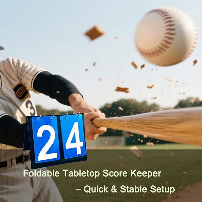 2 PCS Scoreboard Flipper,Portable 2-Digit Table Top Scoreboard for Basketball,Baseball, Volleyball Sports Match Daily Use Outdoor Outside