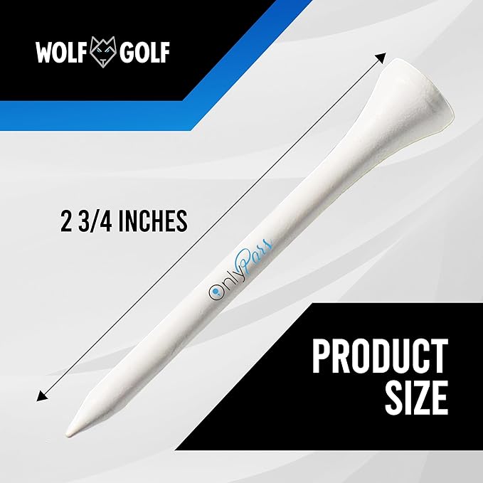 OnlyPars Golf Tees - Golf Hub Tees - Set of 36 Golf Tees - 3 Designs - Golf Tee Gift Set