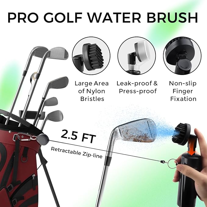 21 Pcs Golf Essentials Kit, Golf Club Cleaning Kit - Golf Club Brush & Golf Towel, Golf Ball Bag & Tees Holder & 2 Sizes Tees, Divot Repair Tool & Ball Marker, Must Haves Golf Accessories