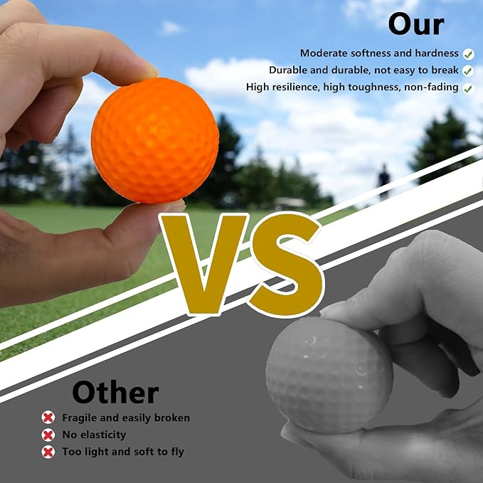 Foam Golf Practice Balls 16 or 54 Pack Soft Limited Flight Golf Balls, Perfect for Indoor and Backyard Swing Practice!…