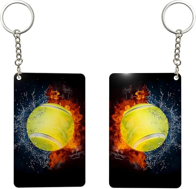 Golf Keychains Rectangular Acrylic Keychain Daily Key Ring Car Key Fob Holder 2X3 Inch
