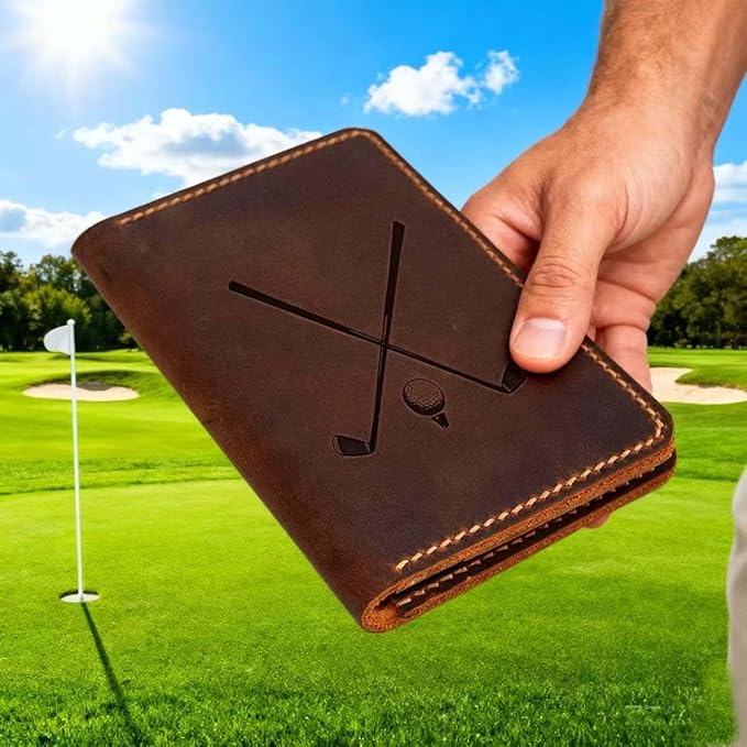 Personalized Leather Golf Scorecard & Yardage Book Holder, Personalized Golf Gift, Yardage Book Holder, Gifts for Dad, Gifts for Golfers