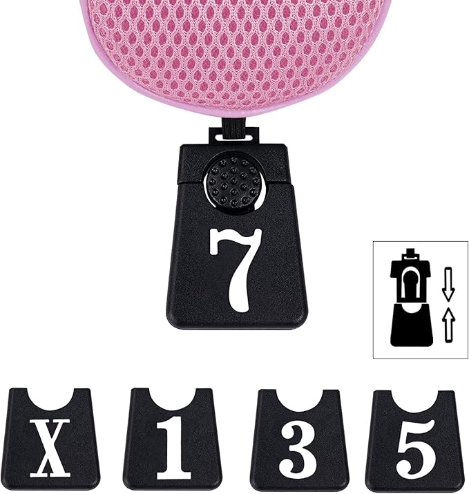 Andux 5pcs/Set Mesh Golf 460cc Driver Fairway Wood Club Head Covers Long Neck with No. Tags