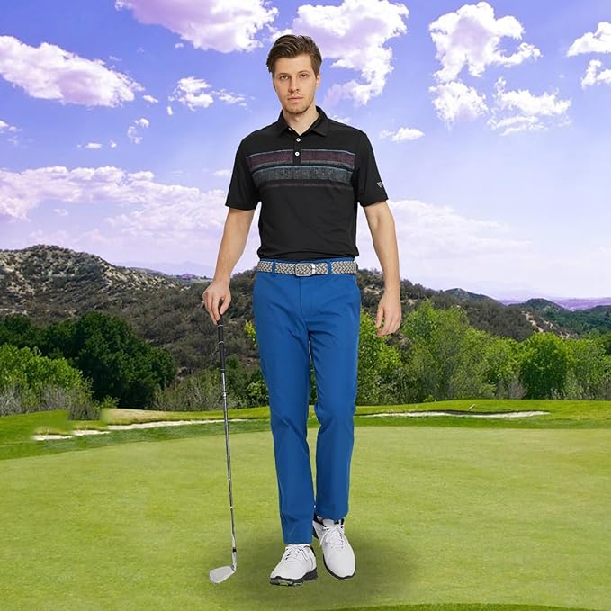 M MAELREG Golf Pants Men Quick Dry - 30"/32"/34" Stretch Lightweight 5 Pockets Water-Resistant Casual Mens Dress Pants