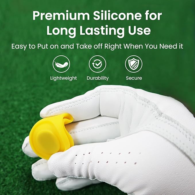 FINGER TEN Golf Ball Marker Hat Clip Magnetic Value 3 4 6 Pack Set Silicone Durable Removable Attaches Easily to Hats Caps Belt
