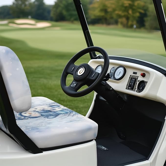 Fashion Print Golf Cart Seat Covers 2 Passenger Golf Cart Backrest Cover Golf Cart Seat Towel Gift for Friends
