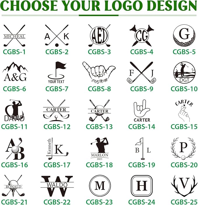 Custom Golf Ball Stamp - Personalized Golf Balls Marker Stamp with Monogram Design - Waterproof Logo Golf Ball Stamper Golf Accessories - Customized Father's Christmas Birthday Gift for Dad Son