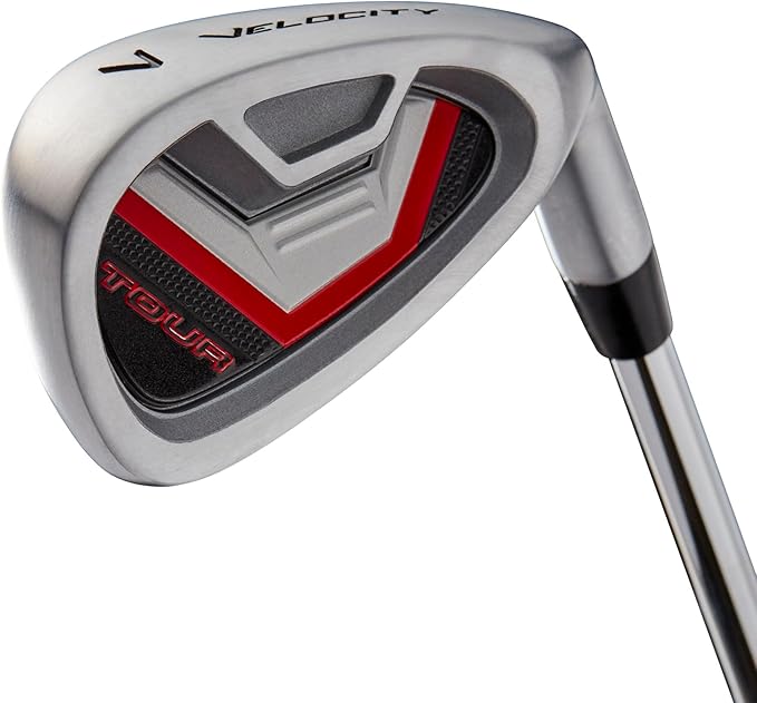 Wilson Tour Velocity Complete Golf Set with Stand Bag - Men's Right Hand, Regular Flex, Black/Red