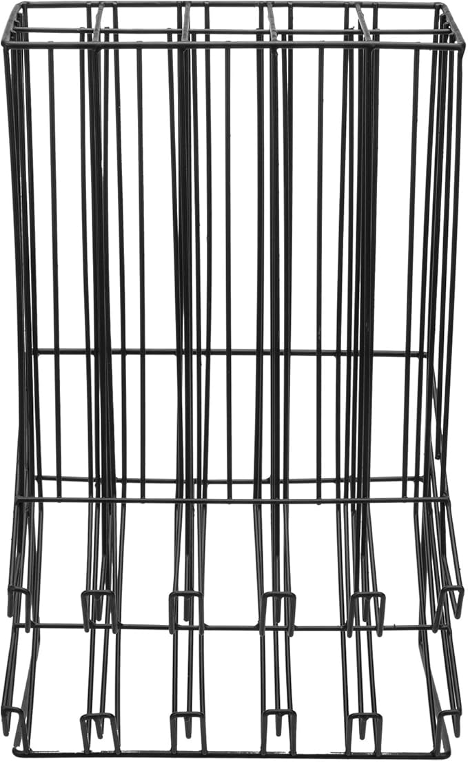 MyGift 60 Capacity Golf Ball Basket Holder - Matte Black Metal Wire Golf Ball Dispenser and Countertop Display Rack