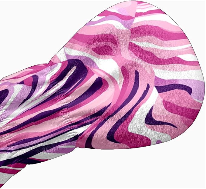 Funny Butterfly Colorful Golf Head Covers for Driver, Fairway, Hybrid & 3 Wood Premium PU Leather with Soft Velvet Lining Waterproof & Scratch-Resistant Unique Golf Gift for Men & Women