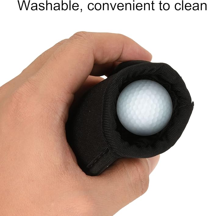 MECCANIXITY Golf Ball Cleaner Portable Pouch Pocket Washer Bag with Clips