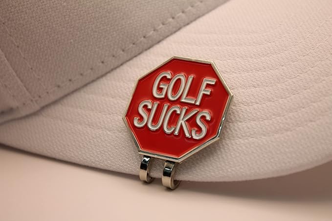 Funny Golf Ball Marker + Premium Magnetic Hat Clip | Unique Gift for Men & Women Golfers | Hilarious Golf Accessory for Any Golfer | NEW Designs!