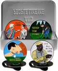 Golf Ball Markers Gift Set - Funny Golf Gifts for Men and Women Golfers (Happy)