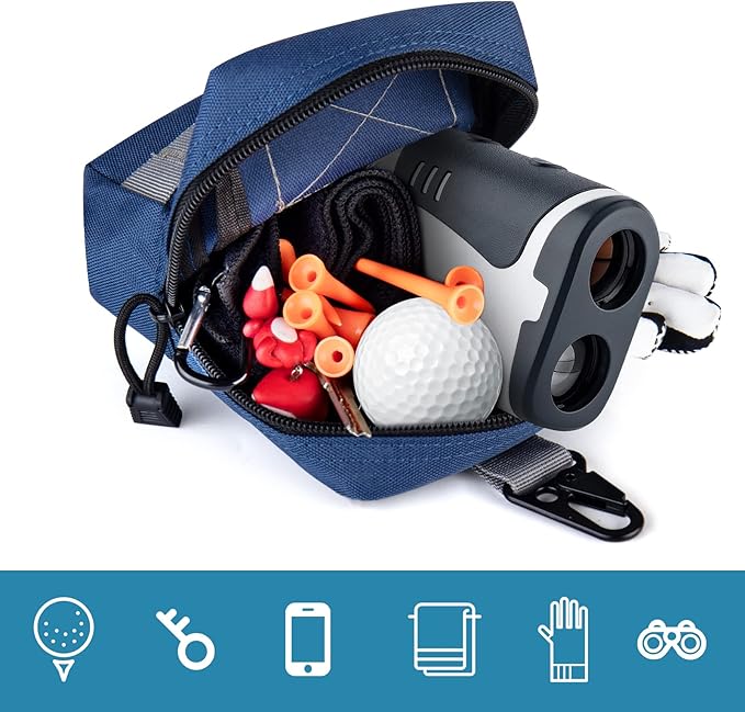 Golf Balls Bag,Molle Golf Tees Holder Pouch For Golf Rangefinder Storage,Zipper Golf Accessories Bag for Men And Women