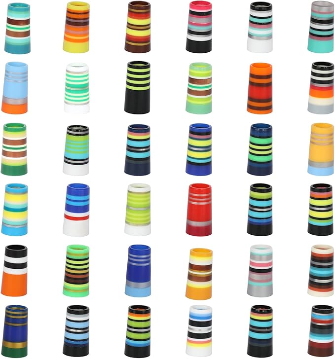 10 Pcs Golf Ferrules,Golfing Club Ferrules Colorful Golfing Iron Ferrules Fit 0.35Inch Tapered Steel Shafts