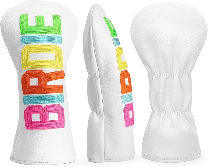 Golf Club Head Covers - 4 Options: Driver, 3 Wood, Hybrid - White Golf Driver Fairway Hybrid Head Cover
