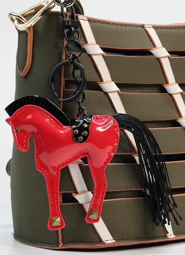 Horse Keychain, Hanging Charm Accessory for Purse, Bag and Backpacks Pony Key Chain for Women
