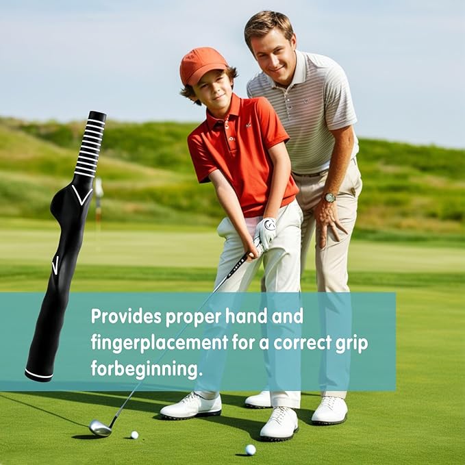 2Pcs Right-Handed Golf Grip Trainer – Golf Grip Training Aid for Beginners, Women & Kids – Essential Grip Trainer Golf Kit to Master Correct Grip Posture and Improve Swing