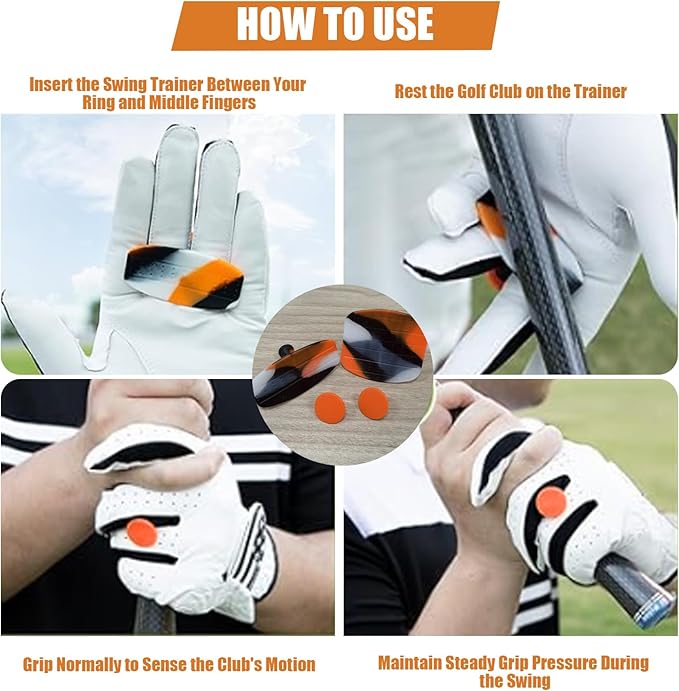 Golf Training Aid Swing Grip Pad, Posture Correction Tool, Non-Slip Swing Aid for Accuracy & Control
