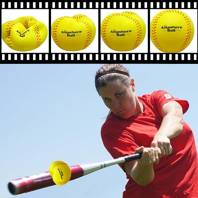 Thin Air Brands The Anywhere Ball Baseball/Softball Foam Training Ball (12 Pack)
