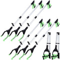 Ctosree 8 Pack 32" Trash Grabber Reacher Tool for Elderly, Foldable Litter Picker Upper, Lightweight Trash Pick up Stick, Long Handy Mobility Aids for Home Garden Arm Extension(Green)