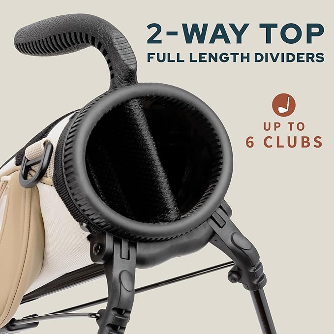 The Original Sunday Golf Loma Bag – Lightweight Golf Bag with Strap & Stand, Easy to Carry Pitch n Putt Stand Bag for Driving Range, Par 3 & Executive Courses, 31 Inches