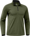 G Gradual Quarter Zip Pullover for Men Fleece Lined Sweatshirt Long Sleeve Winter Golf Shirt Mock Neck Polo Running Sweater