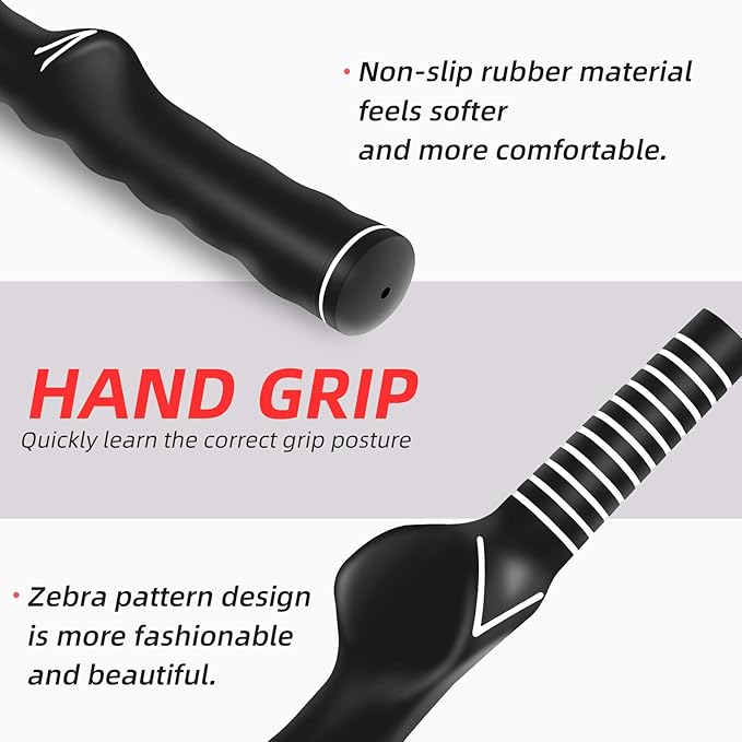 KINGRASP(2 Piece) Golf Club Grip, Golf Swing Trainer Training Grip, Left and Right Hand Auxiliary Practice Teaching aids,Help Kids and Woman Beginner Learn Correct Grip Posture.
