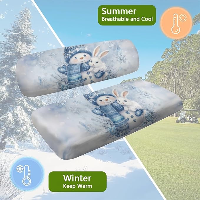 Fashion Print Golf Cart Seat Covers 2 Passenger Golf Cart Backrest Cover Golf Cart Seat Towel Gift for Friends