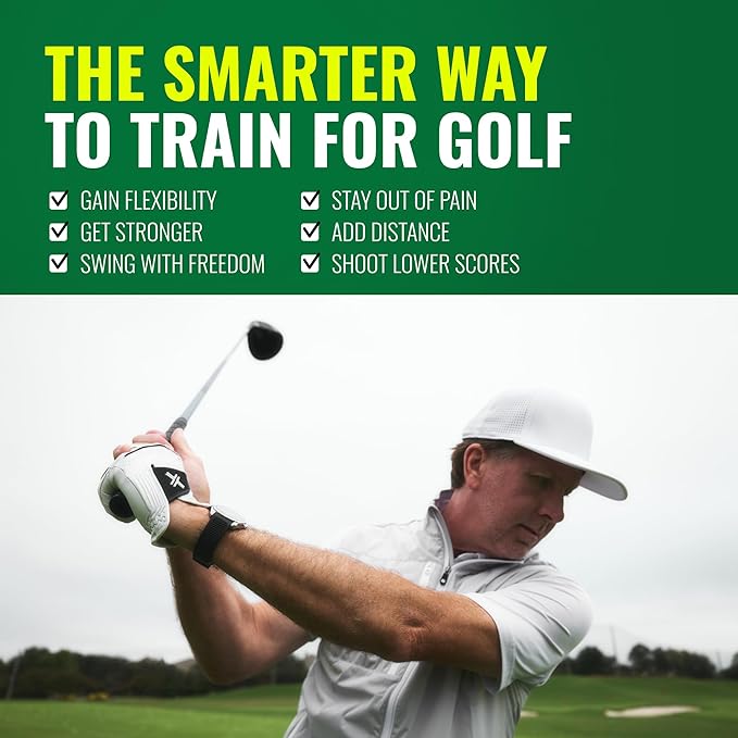 GolfForever Swing Trainer – Golf Training & Fitness System for Strength, Flexibility & Swing Power – Includes 30-Day Membership & Training Bar for Golf-Specific Workouts