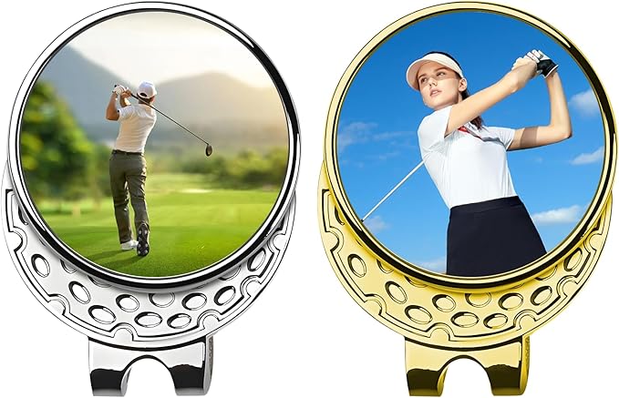 Personalized Golf Ball Marker with Photo Magnetic Hat Clip – Custom Logo/Text 1" Marker for Golfers, Gift for Men & Women, Golf Accessories Gift Set