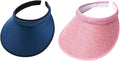 Cloth Covered Slip-On Visor for Women, Adjustable Cap Sports Sun Visors for Men